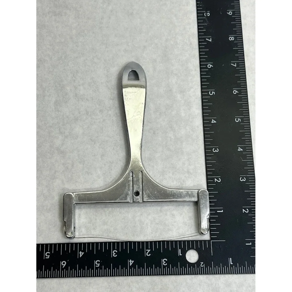 Vintage Chrome Metal Wire Cheese Slicer Handheld Kitchen Tool Retro Silver